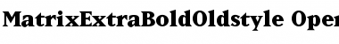 MatrixExtraBoldOldstyle Regular Font