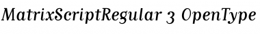 MatrixScriptRegular Regular Font