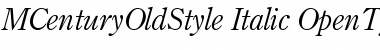 Century Old Style Italic Font