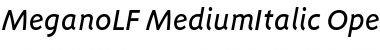 MeganoLF-MediumItalic Regular Font