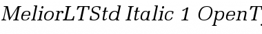 Melior LT Std Italic Font