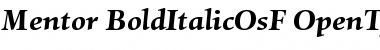 Mentor Bold Italic OsF Font