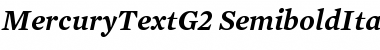 Mercury Text G2 Semibold Italic Font