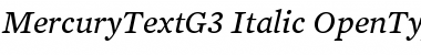 Mercury Text G3 Italic Font