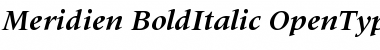 Meridien Bold Italic Font