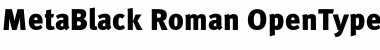 Meta Black Roman Font