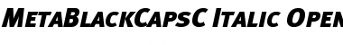 MetaBlackCapsC Italic Font