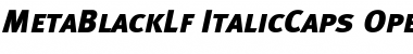 Meta Black Lf Caps Italic Font