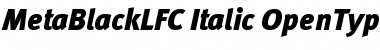 MetaBlackLFC Italic Font
