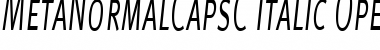 MetaNormalCapsC Italic Font