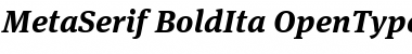 MetaSerif-BoldIta Regular Font
