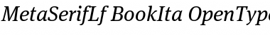 MetaSerifLf-BookIta Regular Font