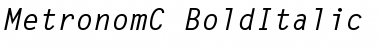 MetronomC Bold Italic Font