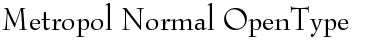 Metropol Normal Regular Font