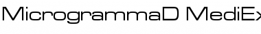 Microgramma D Medium Extended Font