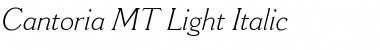 Cantoria MT Light Italic Font