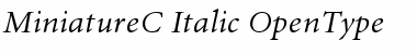 MiniatureC Italic Font