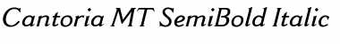 Cantoria MT SemiBold Italic Font