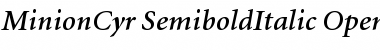 Minion Cyrillic Semibold Italic Font