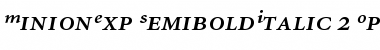 Minion Expert Semibold Italic Font