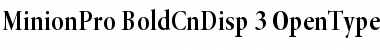 Minion Pro Bold Cond Display Font