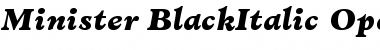 Minister Black Italic Font