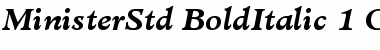 Minister Std Bold Italic Font