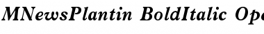 News Plantin Bold Italic Font