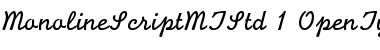 Monoline Script MT Std Regular Font