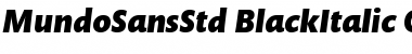 Mundo Sans Std Black Italic Font