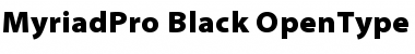 Myriad Pro Black Font