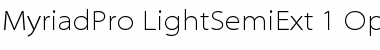 Myriad Pro Light SemiExtended Font