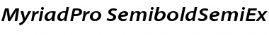 Myriad Pro Semibold SemiExtended Italic Font