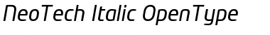 NeoTech Italic Font