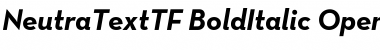 Neutra Text TF Bold Italic Font