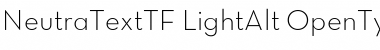 Neutra Text TF Light Alt Regular Font