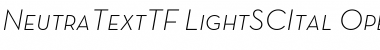 Neutra Text TF Light SC Italic Font