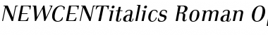 NEWCENTitalics Roman Font