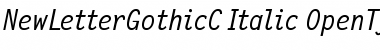 NewLetterGothicC Italic Font