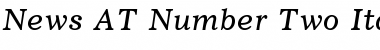 News AT Number Two Italic Font