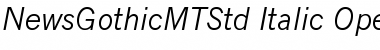 News Gothic MT Std Italic Font