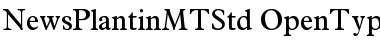 News Plantin MT Std Regular Font