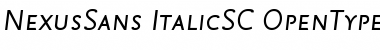 NexusSans-ItalicSC Regular Font