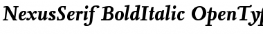 NexusSerif-BoldItalic Regular Font