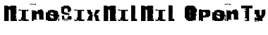 Nine SixNilNil Font