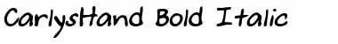 CarlysHand Bold Italic Font