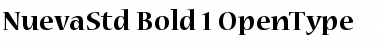 Nueva Std Bold Font