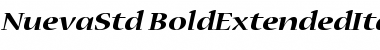 Nueva Std Bold Extended Italic Font