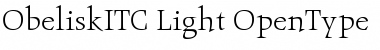 Obelisk ITC Light Font