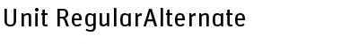 Unit-RegularAlternate Regular Font